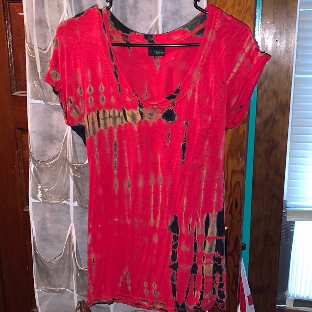 Red Marble Lowcut Shirt